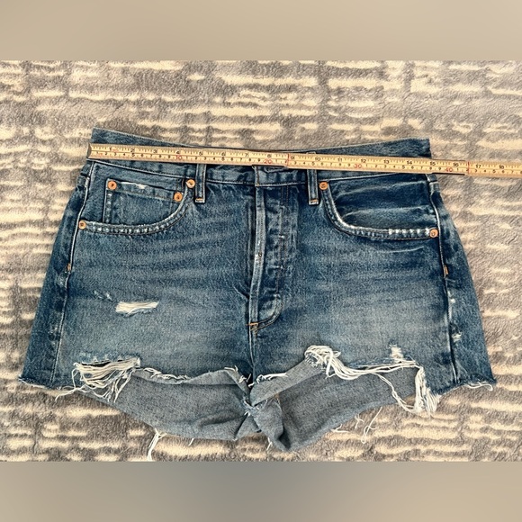 Agolde Blue Jean Shorts - Picture 6 of 12